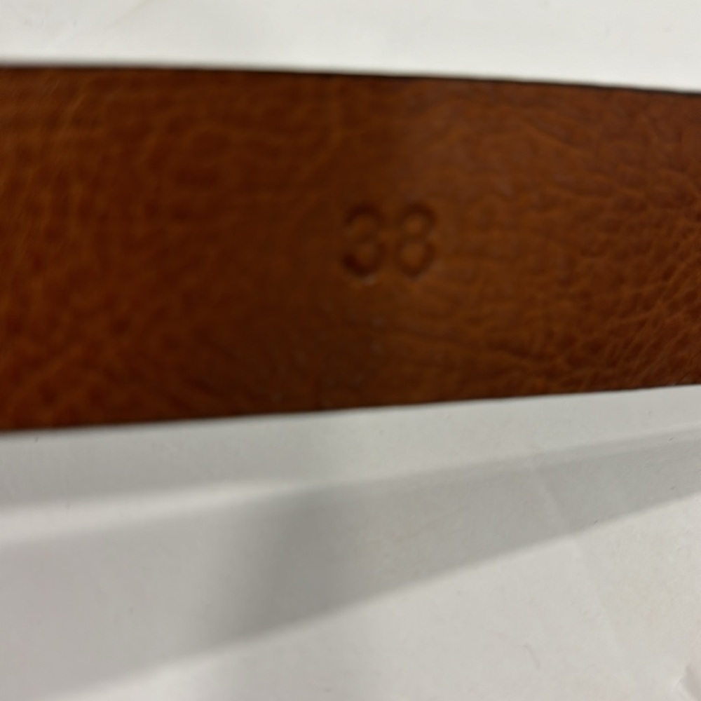 Johnston & Murphy Calfskin Leather Belt w/Silver Buckle Size 38 - Picture 8 of 10